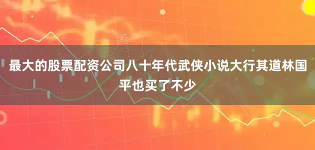 最大的股票配资公司八十年代武侠小说大行其道林国平也买了不少